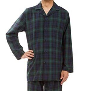Men's Button Down Long Sleeve Pajama Top & Matching Pants